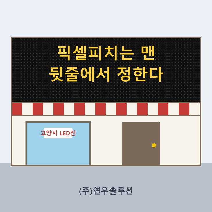 픽셀피치는 맨 뒷줄에서 정한다