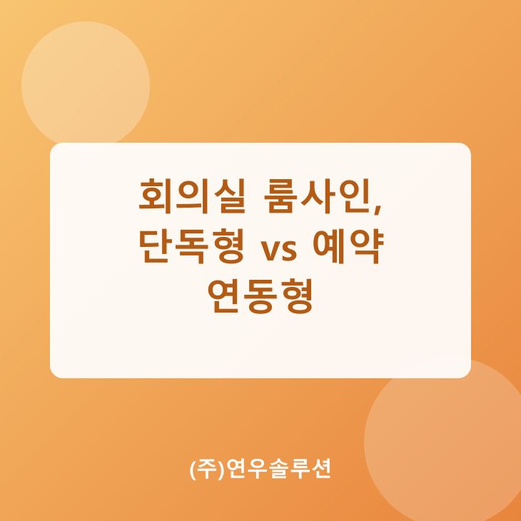 회의실 룸사인, 단독형 vs 예약 연동형